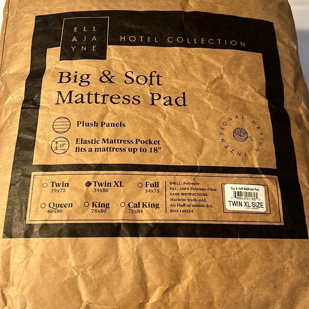 ELLA JAYNE HOME Big & Soft Mattress Pad. Twin XL
